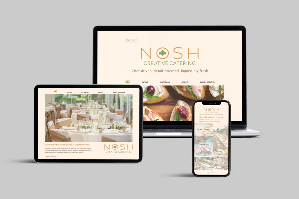 diesc nosh screens mockup